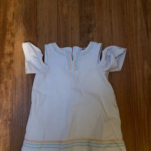 Janie and Jack White Cold Shoulder Dress with bloomers